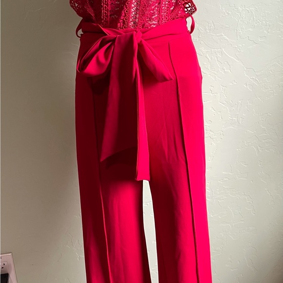 Jumpsuit size L red stretch beautiful - Picture 9 of 9